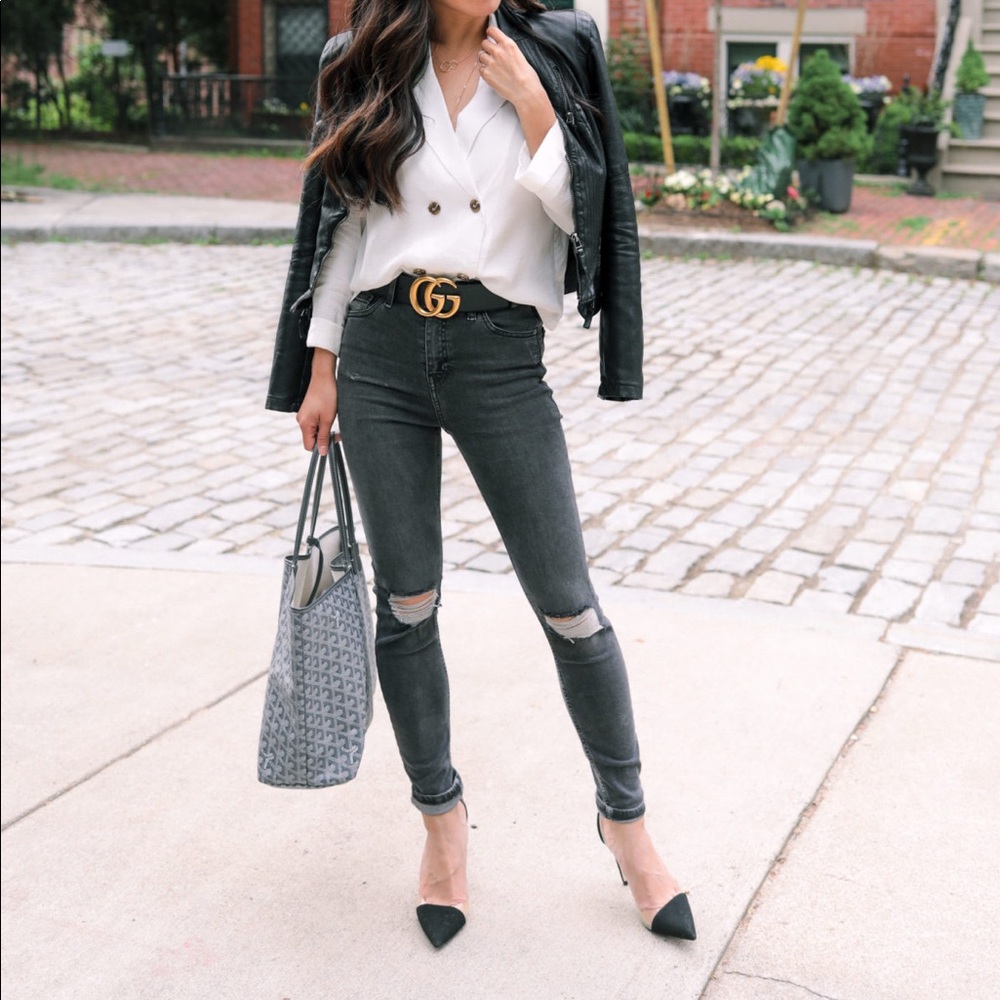 Top Shop Moto Jamie Distressed Jean